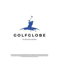 le golf avec Terre logo conception, cette logo bien pour le golf forum vecteur