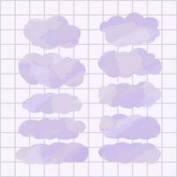 main tiré violet nuage illustration vecteur