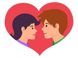 avatar personnage romantique Masculin et femelle vecteur