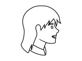 gens personnage femelle avatar icône illustration vecteur