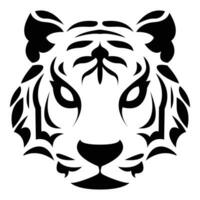 Facile abstrait tigre tête logo vecteur iconique illustration