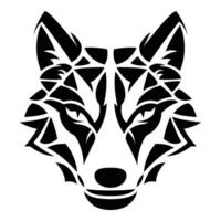 Facile abstrait Loup tête logo vecteur iconique illustration