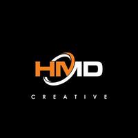 hmd lettre initiale logo conception modèle vecteur illustration