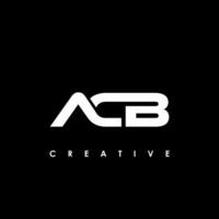 acb lettre initiale logo conception modèle vecteur illustration