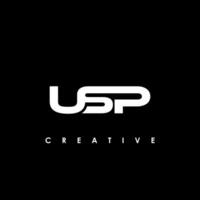 usp lettre initiale logo conception modèle vecteur illustration