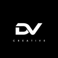 dv lettre initiale logo conception modèle vecteur illustration