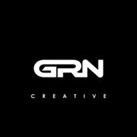 grn lettre initiale logo conception modèle vecteur illustration