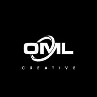 oml lettre initiale logo conception modèle vecteur illustration