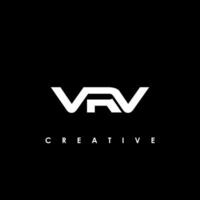 vrv lettre initiale logo conception modèle vecteur illustration