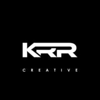 krr lettre initiale logo conception modèle vecteur illustration