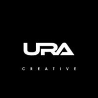 ura lettre initiale logo conception modèle vecteur illustration