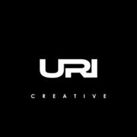 uri lettre initiale logo conception modèle vecteur illustration