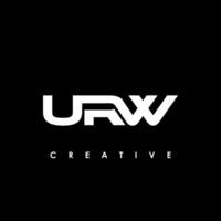 urw lettre initiale logo conception modèle vecteur illustration