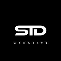 std lettre initiale logo conception modèle vecteur illustration