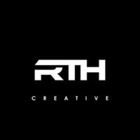 rth lettre initiale logo conception modèle vecteur illustration