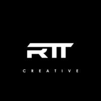 rtt lettre initiale logo conception modèle vecteur illustration