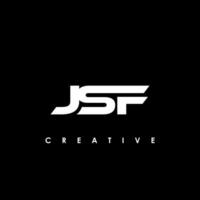 jsf lettre initiale logo conception modèle vecteur illustration