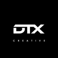 dtx lettre initiale logo conception modèle vecteur illustration