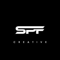 spf lettre initiale logo conception modèle vecteur illustration