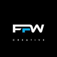 fpw lettre initiale logo conception modèle vecteur illustration