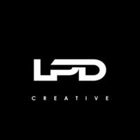 lpd lettre initiale logo conception modèle vecteur illustration