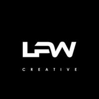 lpw lettre initiale logo conception modèle vecteur illustration