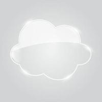 illustration vectorielle de l'icône de nuage de verre vecteur