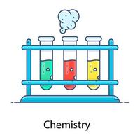 tube à essai de chimie vecteur