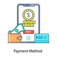 mode de paiement mobile vecteur