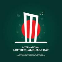 21 février international mère Langue journée dans bangladesh bannière conception vecteur