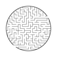 labyrinthe rond abstrait. jeu pour enfants et adultes. casse-tête pour les enfants. énigme du labyrinthe. illustration vectorielle plane isolée sur fond blanc. vecteur