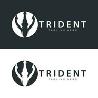 trident logo conception lance arme vecteur mer Roi poseidon Neptune symbole modèle