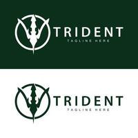 trident logo conception lance arme vecteur mer Roi poseidon Neptune symbole modèle