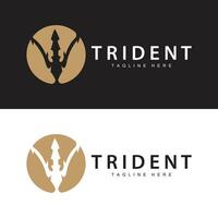 trident logo conception lance arme vecteur mer Roi poseidon Neptune symbole modèle