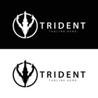 trident logo conception lance arme vecteur mer Roi poseidon Neptune symbole modèle