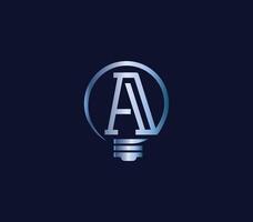 Créatif une lettre ampoule énergie Puissance moderne logo conception entreprise concept vecteur