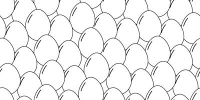 sans couture modèle avec des œufs. noir et blanc vecteur illustration