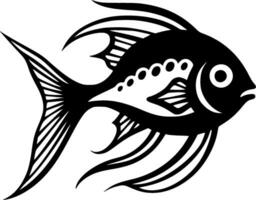 poisson, noir et blanc vecteur illustration