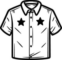 chemise, noir et blanc vecteur illustration