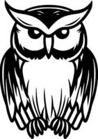 hibou - minimaliste et plat logo - vecteur illustration