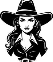 cow-girl - haute qualité vecteur logo - vecteur illustration idéal pour T-shirt graphique