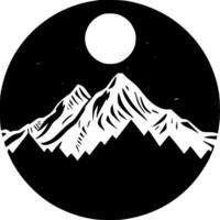 Montagne - minimaliste et plat logo - vecteur illustration