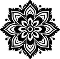 mandala, noir et blanc vecteur illustration