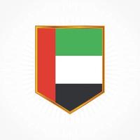 Émirats arabes unis ou conception de vecteur de drapeau des Émirats arabes unis