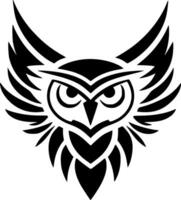 hibou - minimaliste et plat logo - vecteur illustration