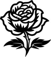 Rose - minimaliste et plat logo - vecteur illustration