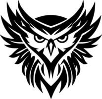 hibou - minimaliste et plat logo - vecteur illustration