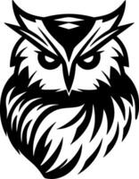 hibou, noir et blanc vecteur illustration