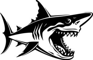 requin - minimaliste et plat logo - vecteur illustration