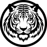 tigre, noir et blanc vecteur illustration